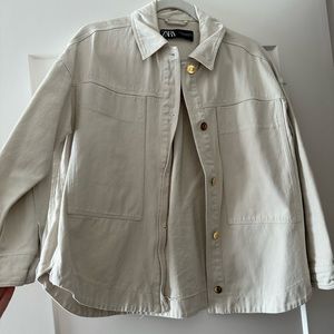 Zara Shacket with Gold Buttons